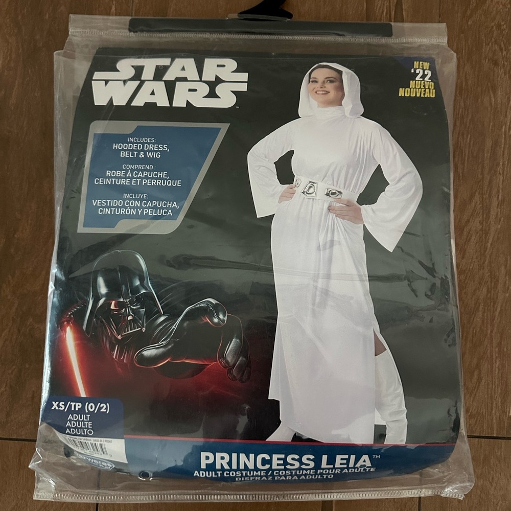 Star Wars Princess Leia Deluxe Halloween Costume with wig XS (0/2) Jazwares